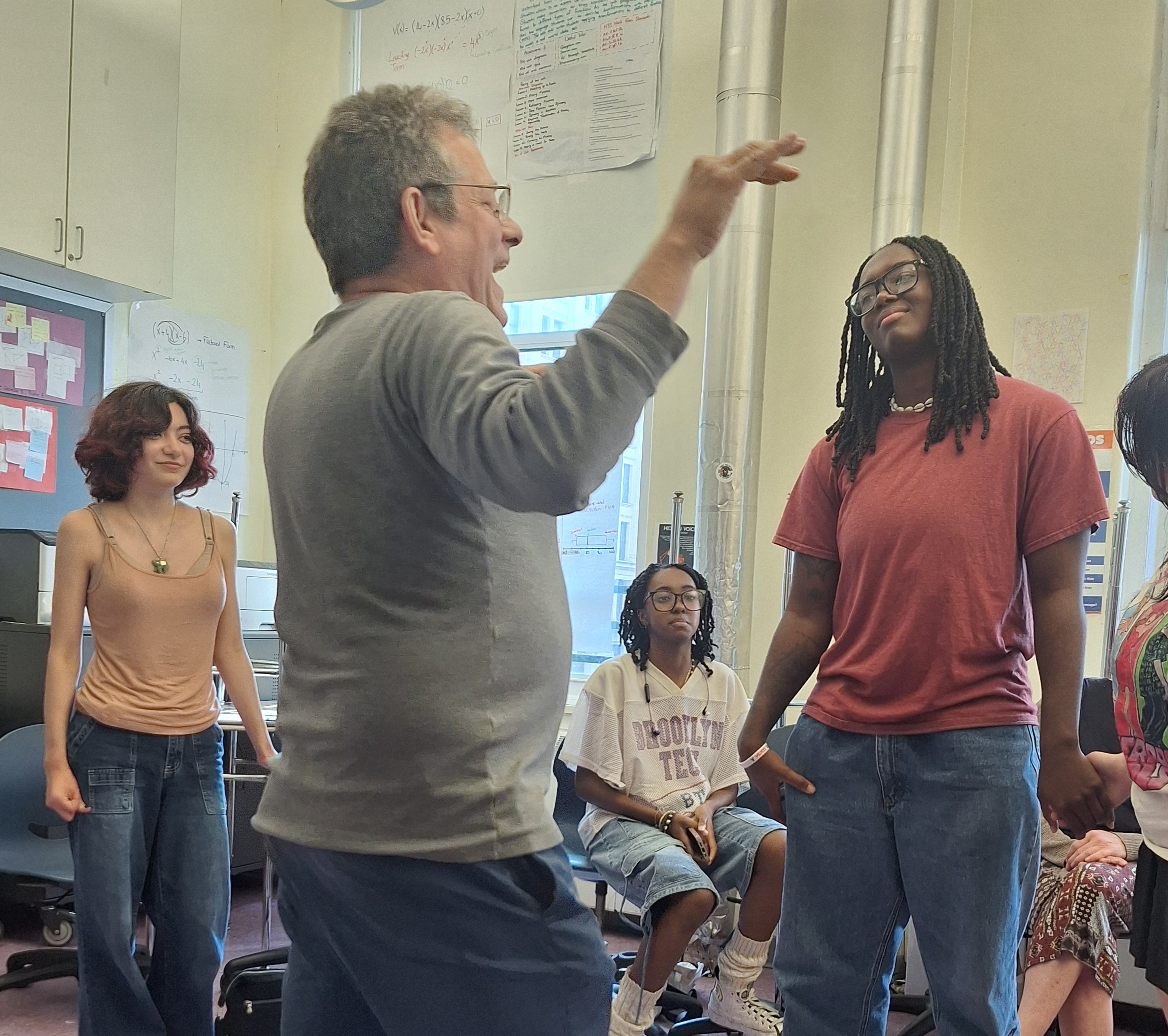 Jeffrey Solomon with students