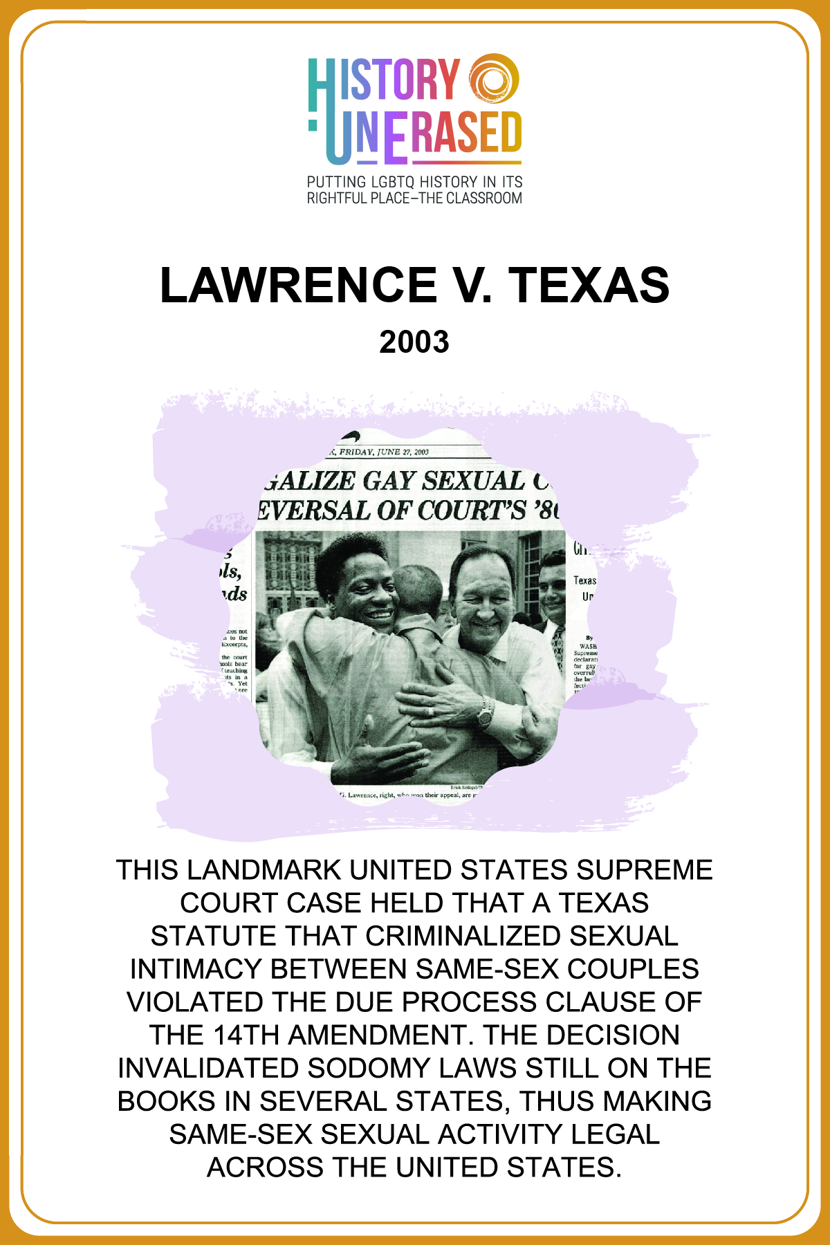Lawrence v. Texas 2003